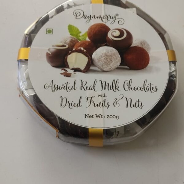 Assorted Real Milk Chocolates Dried Fruits & Nuts 200 gm